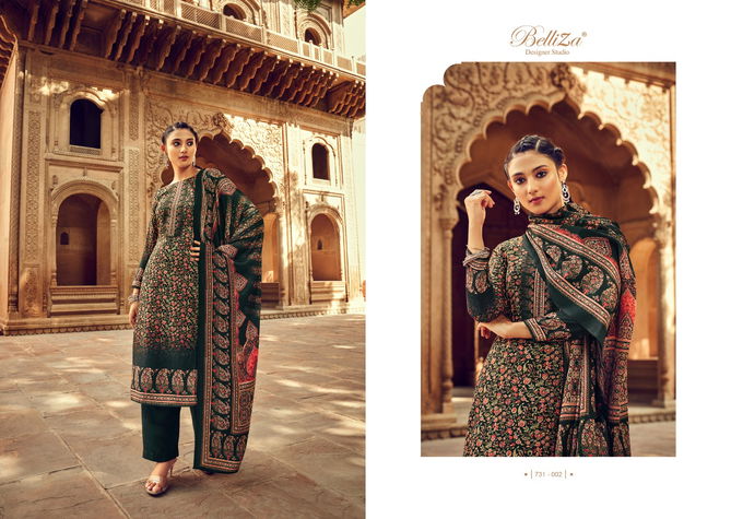 Belliza Nitara New Fancy Wear Printed Pashmina Dress Material Collection 